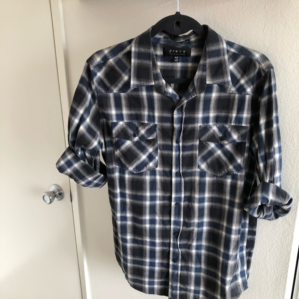 Mens Plaid Buttondown